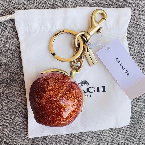 Coach Peach Bag Charm - Picture 1 of 6